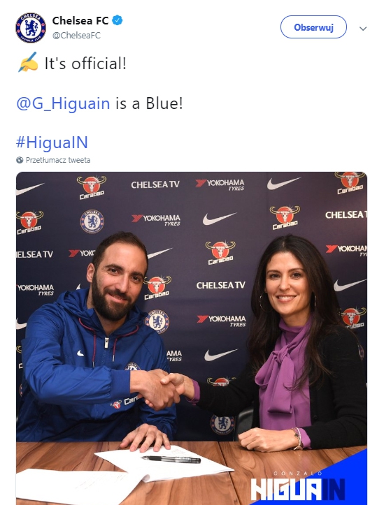 OFICJALNIE! Higuain w Chelsea!
